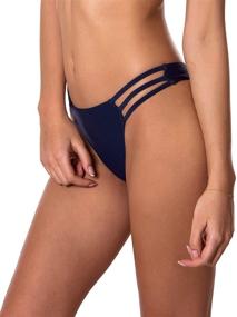 img 1 attached to RELLECIGA Womens Triple Strappy Bikini Bottoms Thong Women's Clothing for Swimsuits & Cover Ups