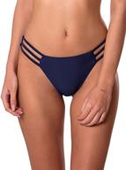 relleciga womens triple strappy bikini bottoms thong women's clothing for swimsuits & cover ups logo