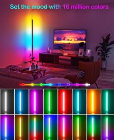 img 3 attached to 🌈 Dream Color LED Corner Floor Lamp with Bluetooth APP and Remote Control - Music Sync RGB Corner Floor Lamp for Living Room, Bedroom, and Gaming Room Lights - Modern Home Decoration Solution