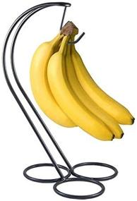 img 4 attached to 🍌 Black Banana Hanger Stand with Grape Holder (Black 1)