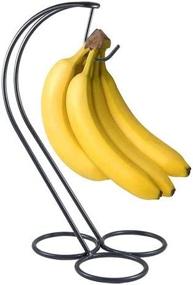 img 3 attached to 🍌 Black Banana Hanger Stand with Grape Holder (Black 1)