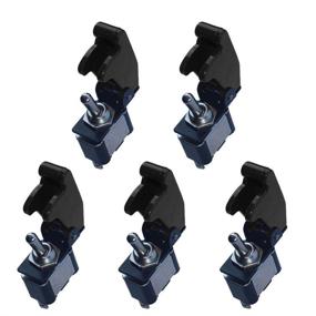 img 4 attached to 🚗 ESUPPORT 12V 20A Black Cover Rocker Toggle Switch SPST ON/Off for Car, Truck, Boat - 2Pin Pack of 5