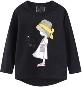 img 3 attached to 🦄 Unicorn Graphic Crewneck Sleeve T-Shirts for Girls' Tops, Tees, and Blouses