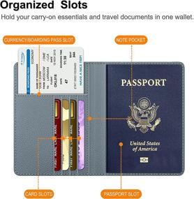 img 3 attached to 🔒 Fintie RFID Blocking Leather Passport Holder