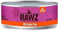 🐇 high-quality rawz 96% rabbit pate cat food-18/3 oz cans: nutrient-rich & flavorful! логотип