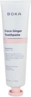 🥥 boka coco ginger toothpaste: remineralize and relieve sensitivity, fluoride-free | dentist recommended | made in usa | 4oz logo