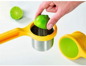 img 2 attached to 🍋 Effortlessly Extract Fresh Citrus Juices with the Joseph Joseph Helix Citrus Juicer - Ergonomic Twist-Action Hand Press in Stainless Steel, Yellow