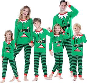 img 4 attached to 🎄 Benaive Men's Large Matching Christmas Sleepwear Set – Cozy and Festive Attire for the Holidays