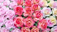🌸 nava chiangmai 60 pcs rose 20mm mixed pink mulberry paper flowers for handmade crafts, cardmaking, floral arrangements, and valentine's day decor logo