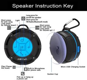 img 3 attached to Радиоприемники для душа ASIYUN: водонепроницаемый динамик с более громким звуком HD 🔵, портативный беспроводной динамик для ванной, бассейна, пляжа и открытых помещений (синий)
