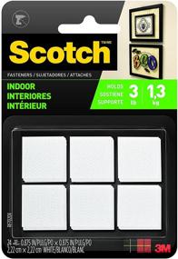 img 4 attached to 🔗 Scotch Multi-Purpose Hook and Loop Fasteners: White, Indoor Use, 7/8 in, 24-Pair, 48-Squares Kit