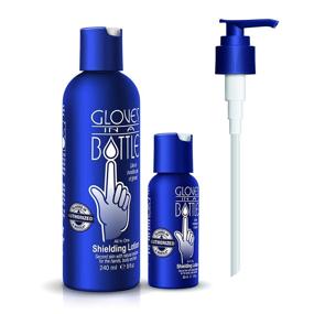 img 4 attached to 🧤 Gloves In A Bottle Shielding Lotion (2 fl oz & 8 fl oz) with Pump - Ideal for Dry Itchy Skin! Grease-less, Fragrance Free!