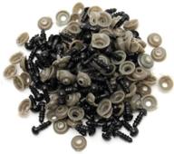 👀 tebery 600-pack 6mm black plastic safety eyes with washers - perfect for crochet animal crafts, doll making, and bulk supplies logo