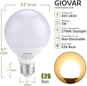 img 3 attached to 💡 GIOVAR 8 Pack Equivalent Non Dimmable Bathroom LED Lights