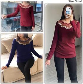 img 2 attached to 👚 Atiozn Women's Long Sleeve Mock Turtle Neck Tops: Versatile Pullover Layering T-Shirts for Soft and Flimsy Comfort