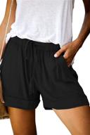 🩳 onlyshe women's casual drawstring pocketed shorts: perfect summer athletic sports pants logo
