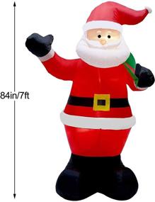img 3 attached to 🎅 Glory Island 7 FT Christmas Inflatable Santa Claus with LED Lights - Lighted Yard Decoration for Indoor and Outdoor Festive Display