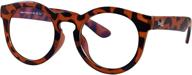 matte cheetah fashion style flexible frames with polycarbonate blue light yellow lens 2+ logo