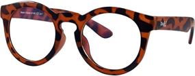 img 4 attached to Matte Cheetah Fashion Style Flexible Frames With Polycarbonate Blue Light Yellow Lens 2+