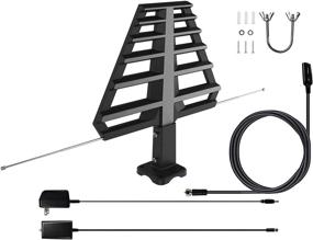 img 4 attached to 📡 ANTAN уличная антенна с креплением для чердака или крыши, 33FT RG6 коаксиальный кабель - диапазон 65-75 миль - поддержка 8K 4K 1080P UHF VHF Freeview HDTV каналов
