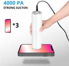 img 2 attached to 🚗 TLOG Car Vacuum Cleaner: High Power 4000PA Handheld for Efficient Wet & Dry Cleaning – White