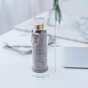 img 2 attached to 💧 EQUA 25 oz Glass Water Bottle - Leak Proof, BPA-Free with Felt Cover - Borosilicate Glass