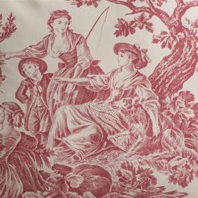 img 3 attached to 🛋️ Maison d'Hermine The Miller Toile Decorative Pillow Cover - 100% Cotton for Couch, Sofa, Cushion Covers, Bedroom, Home, Living Room - Red, 20x20 Inch