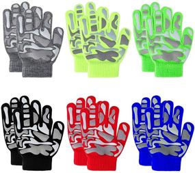 img 4 attached to Hicdaw Kids Winter Gloves - Pack of 6-8 Pairs for Boys and Girls, Great Toddler Gift