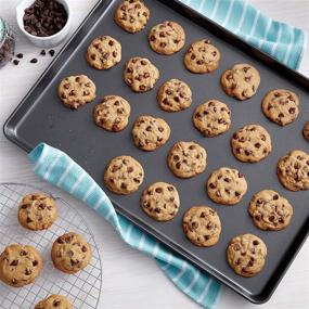 img 1 attached to Wilton Perfect Results Premium Non-Stick Steel Mega Cookie Sheet - 15 x 21-Inch