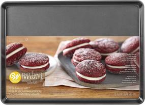 img 3 attached to Wilton Perfect Results Premium Non-Stick Steel Mega Cookie Sheet - 15 x 21-Inch