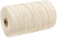 🧶 218 yards macrame cotton cord rope for wall hanging dream catcher & christmas decorations - natural handmade craft rope for diy macrame plant hangers, crocheting & bohemian knitting logo