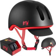 🛡️ get ultimate protection with btn skateboard & bike helmet: bicycle, bmx, skate & scooter helmets with detachable visor and protective gear logo