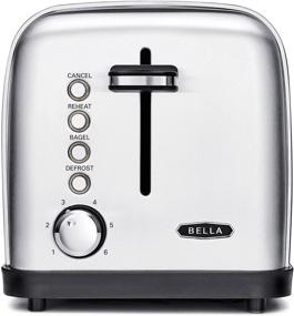 img 3 attached to Efficient and Stylish: BELLA Classics 2-Slice Stainless Steel Toaster for Perfect Toasting