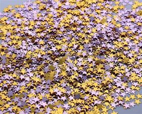 img 4 attached to ✨ I-MART Star Glitter Table Confetti: Premium Gold and Purple Party, Wedding, Graduation Decorations, DIY Crafts, and Nail Art Supplies - 1 Ounce