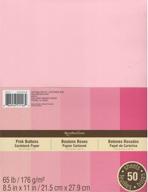 recollections pink buttons cardstock paper, 8 1/2 x 11 - pack of 50 sheets logo