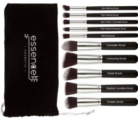 img 4 attached to 💄 High-Quality Kabuki Makeup Brush Set - 10-Piece Professional Grade