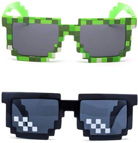 img 4 attached to 🕶️ Playful 8 Bit Sunglasses: Kilofly Boys' Accessories for Protection and Style