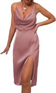 lyaner champagne sleeveless strappy women's dress - womens clothing logo