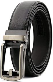 img 1 attached to 👔 Men's Adjustable Leather Belt - Comfort Genuine Belt | Enhance Your Style with Premium Accessories