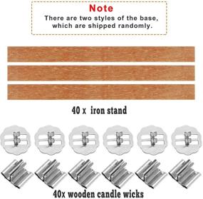 img 3 attached to 80pcs Natural Smokeless Candle Wicks with Iron Stand | Organic Wood Wicks for DIY Candle Making, Crafts, Soy Wax Aromatherapy (5.1 X 0.5 Inch) | Environmentally-Friendly Wick