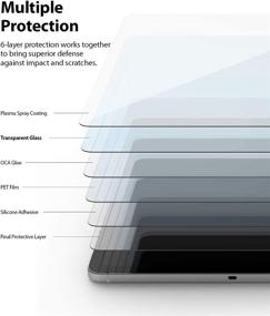 img 1 attached to 🔒 Ultimate Clear Shield: Ringke Invisible Defender Glass for Galaxy Tab S7 Plus (2020) & Tab S7 FE (2021) – Anti-Scratch Tempered Glass Screen Protector