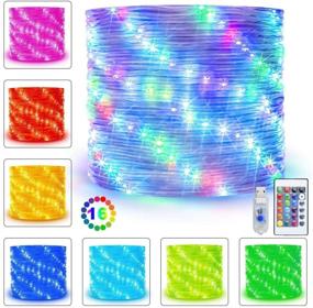 img 3 attached to BALYLAS 2 Pack 16 Colors: Vibrant LED Rope Lights for Outdoor & Indoor Decorations