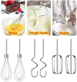 img 2 attached to 🔌 2021 Upgrade: Hand Mixer Electric - 7 Speed Handheld Kitchen Mixer for Food Whipping - Lightweight Stainless Steel Egg Whisk - Immersion Blender - Dough Sticks