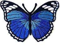 tyga_thai butterfly beautiful embroidered iron butterfly blue logo