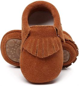 img 4 attached to HONGTEYA Leather Tassel Moccasins 👟 for Toddler Boys: Shoes and Slippers