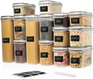 🥫 space-saving stackable large set: 28-pc airtight food storage containers with lids (14 container set) - perfect for kitchen organization and freshness логотип