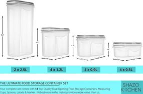 img 1 attached to 🥫 Space-Saving Stackable Large Set: 28-pc Airtight Food Storage Containers with Lids (14 Container Set) - Perfect for Kitchen Organization and Freshness