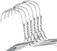 🧥 wideskall pack of 6 silver 16" steel metal wire clothes hangers – 13 gauge wire логотип