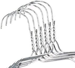 img 3 attached to 🧥 Wideskall Pack of 6 Silver 16" Steel Metal Wire Clothes Hangers – 13 Gauge Wire