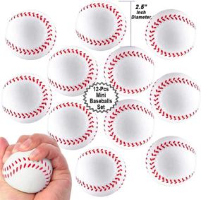 img 3 attached to ⚽ Mini Sports Balls for Kids Party: Soccer, Basketball, Football, Baseball - Squeeze Foam for Stress Relief, Anxiety Reduction, Relaxation